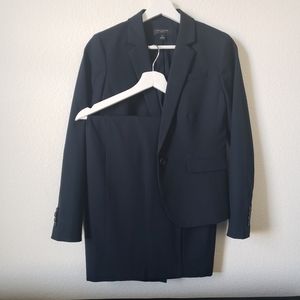 Ann Taylor Navy blue blazer skirt set size 0P